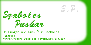 szabolcs puskar business card